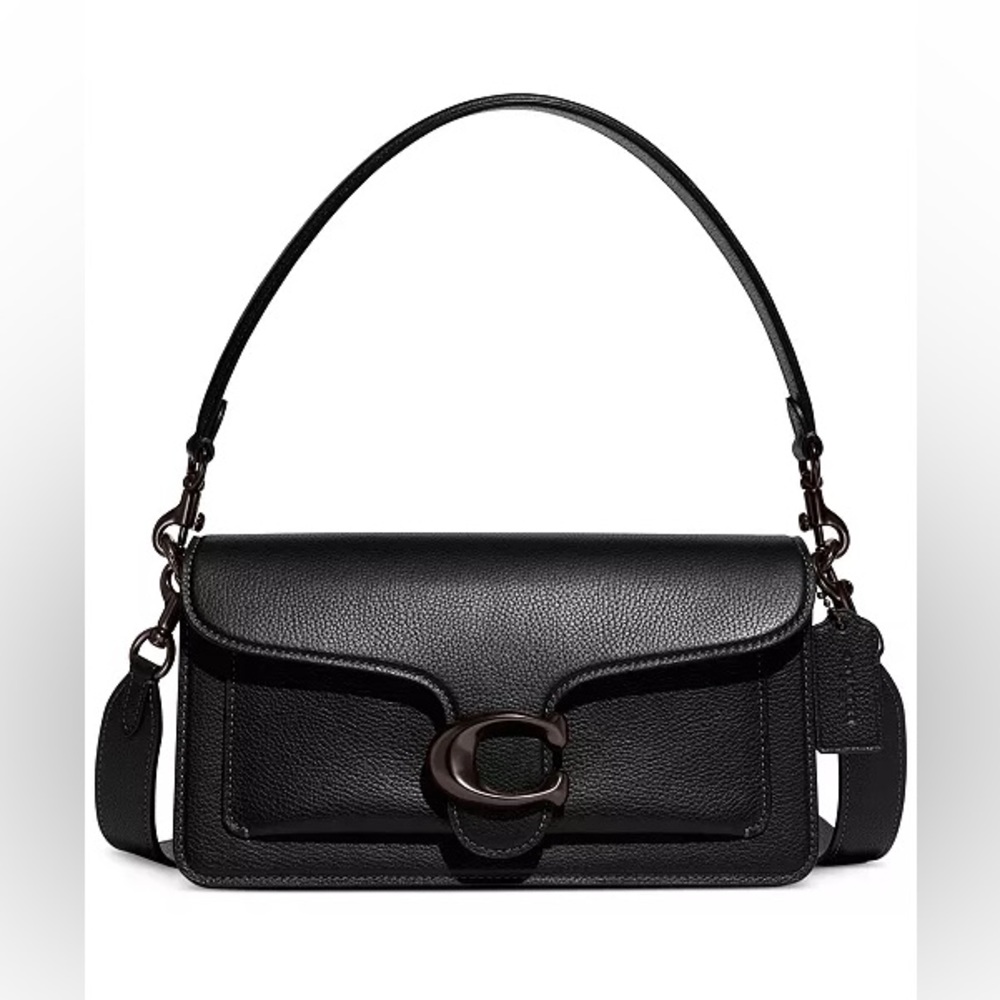 Tabby Medium Polished Pebble Leather Shoulder Bag 26